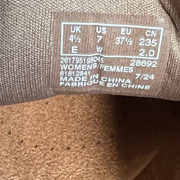 Clarks Caroline Janna Bronze Metallic Leather Sneakers Size 7 Wide - Picture 10 of 11